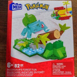 MEGA Pokemon Building Kit, Bulbasaur's Forest Fun with 1 Action Figure 82 Pcs
